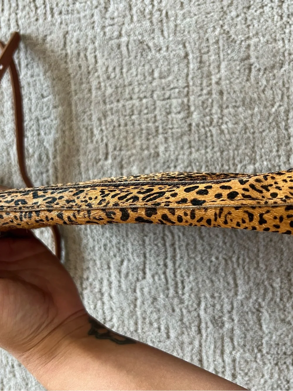 Madewell The Slim Brooklyn Crossbody Bag, Mini Leopard Calf Hair